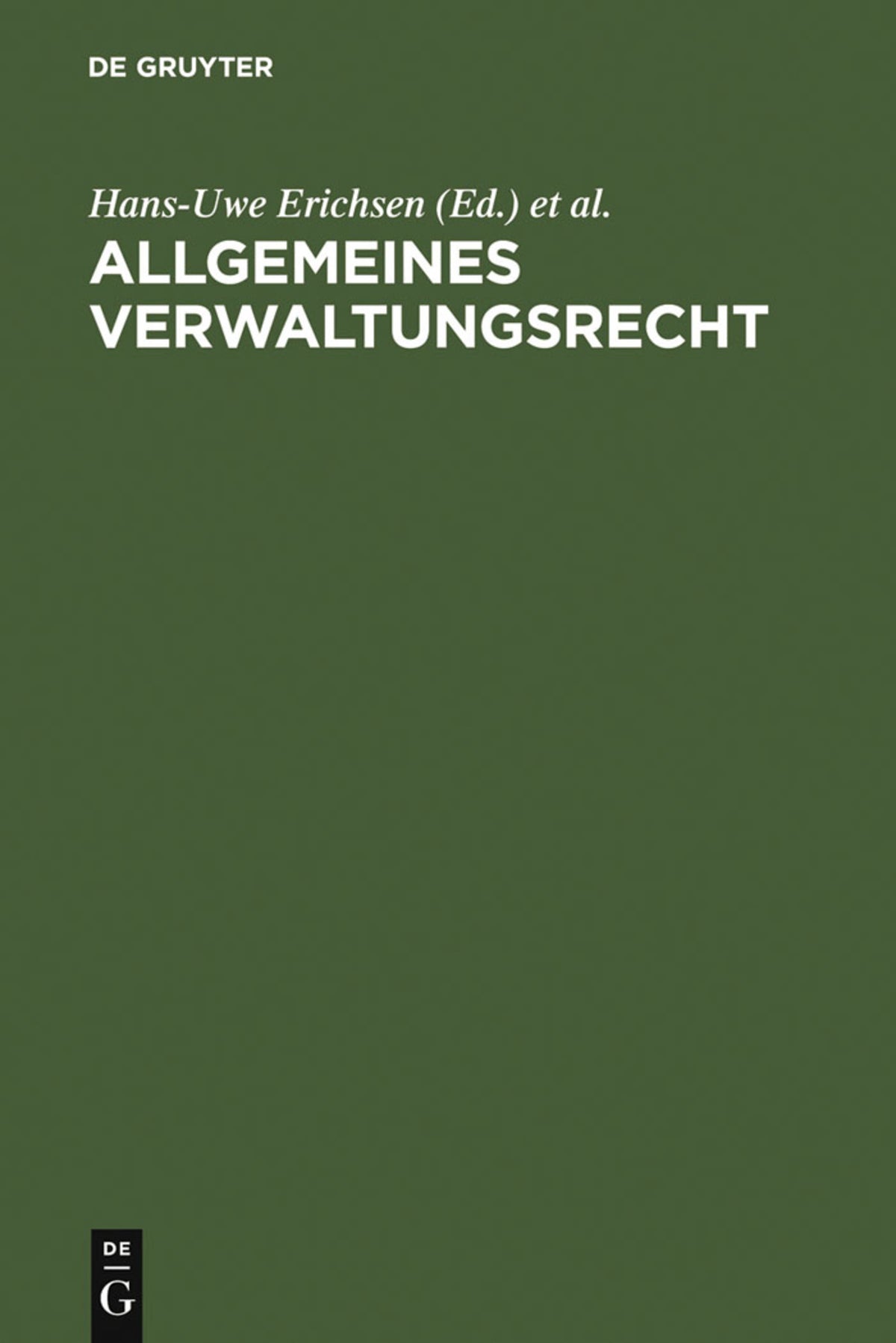 Cover image for Allgemeines Verwaltungsrecht ISBN 9783899492156