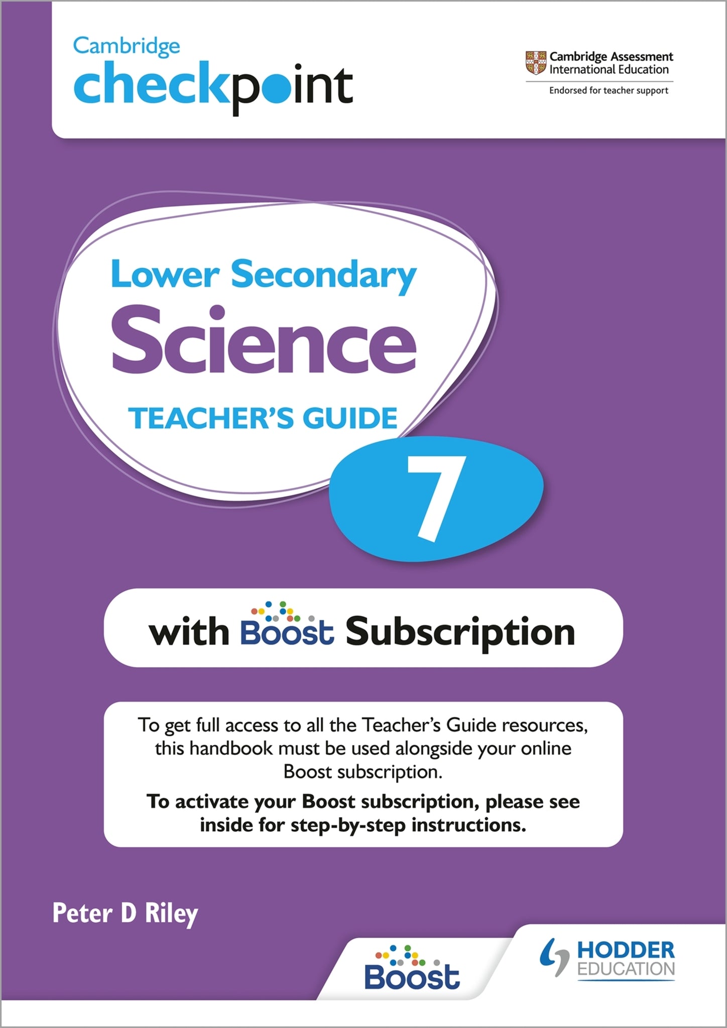 Cambridge Checkpoint Lower Secondary Science Teacher's Guide 7 with Boost Subscription Booklet