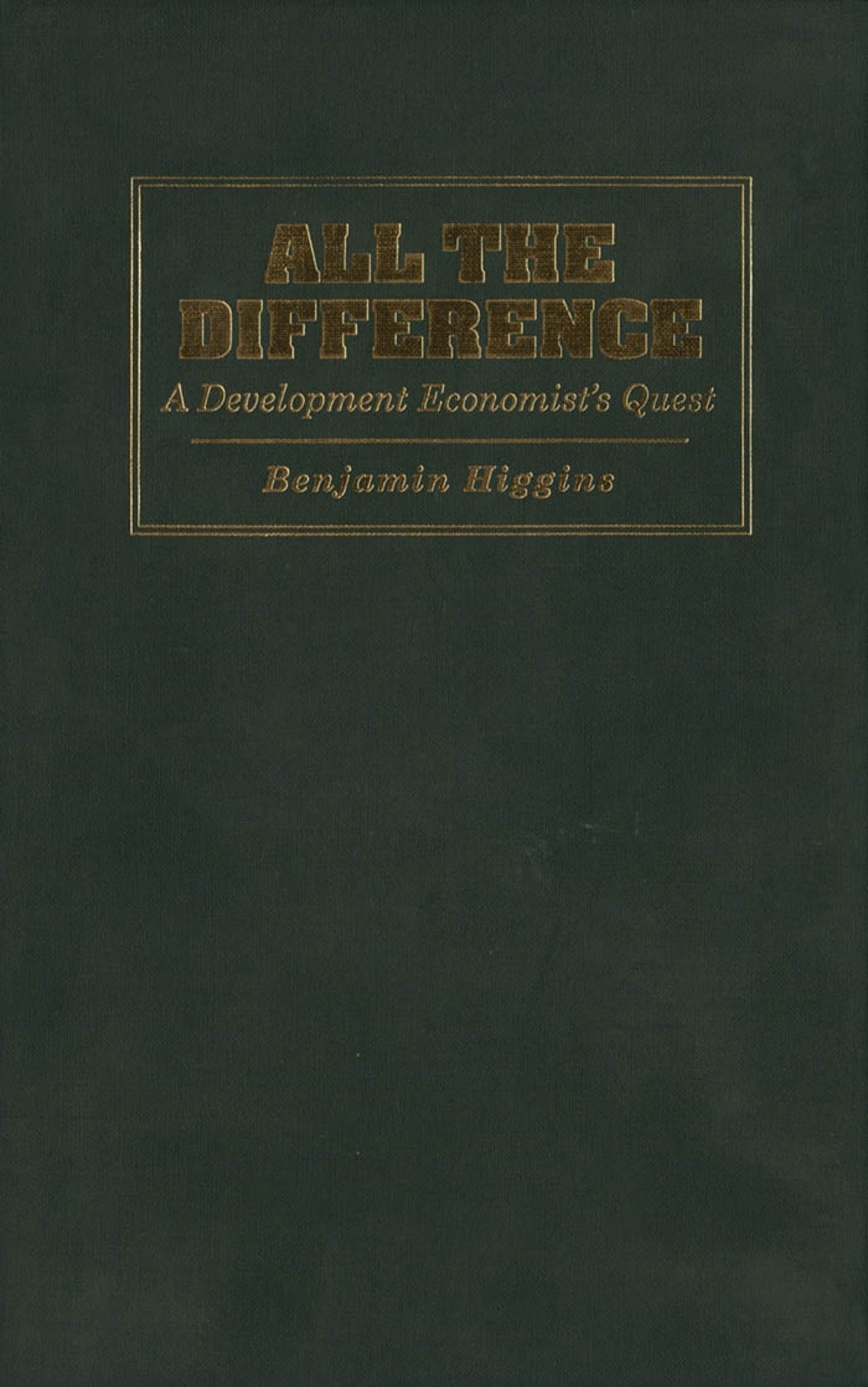 Cover image for All the Difference ISBN 9780773509047