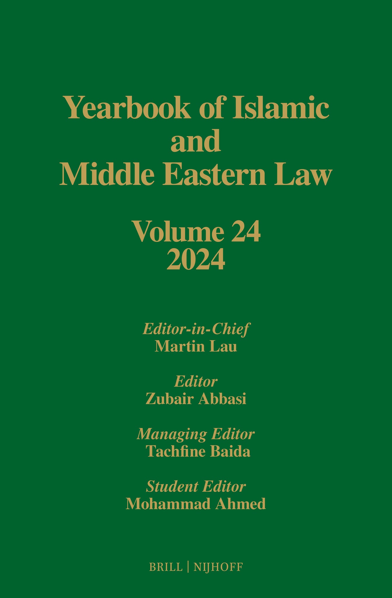 Cover image for Yearbook of Islamic and Middle Eastern Law, Volume 24 (2024) ISBN 9789004759411