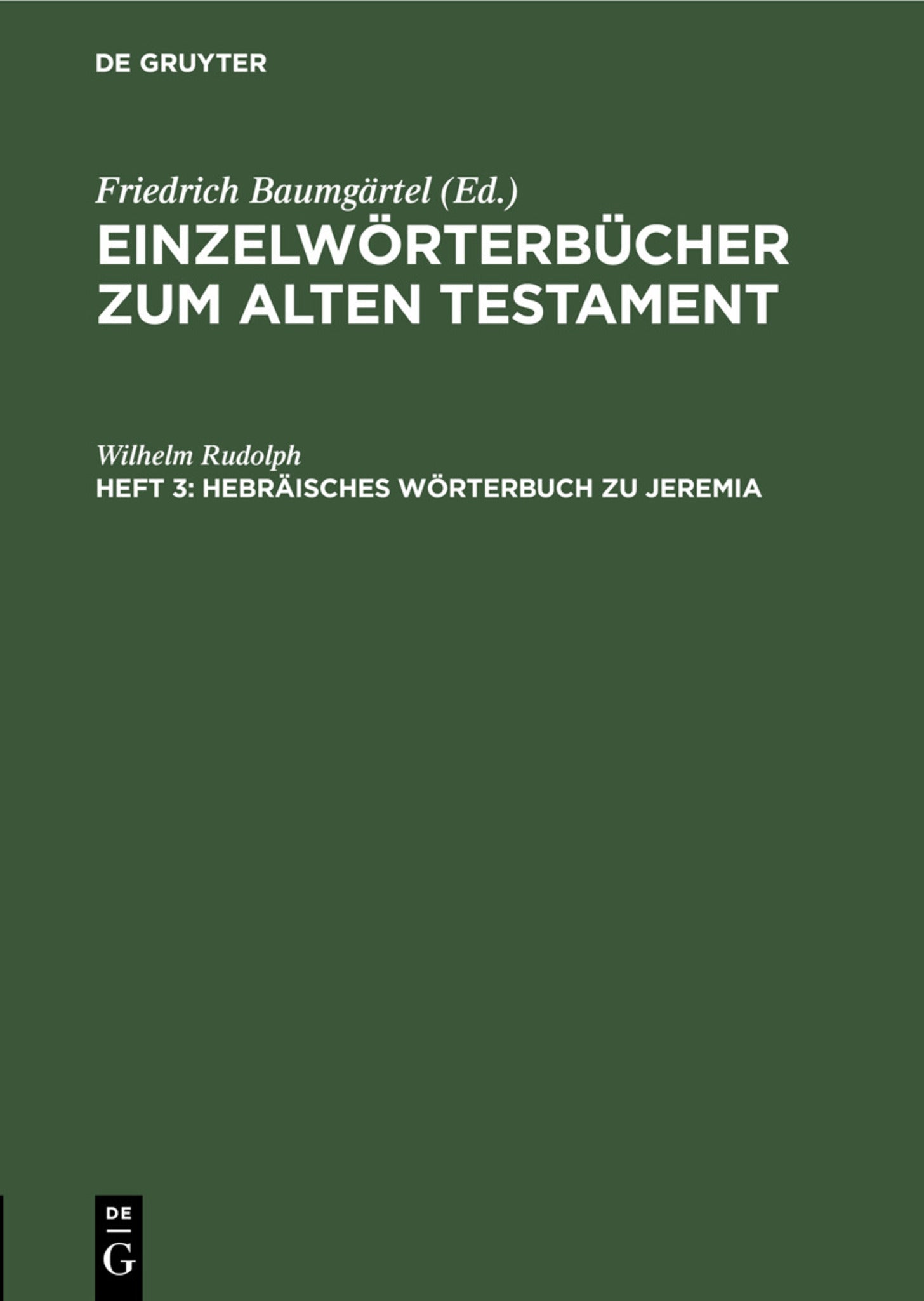 Hebräisches Wörterbuch zu Jeremia