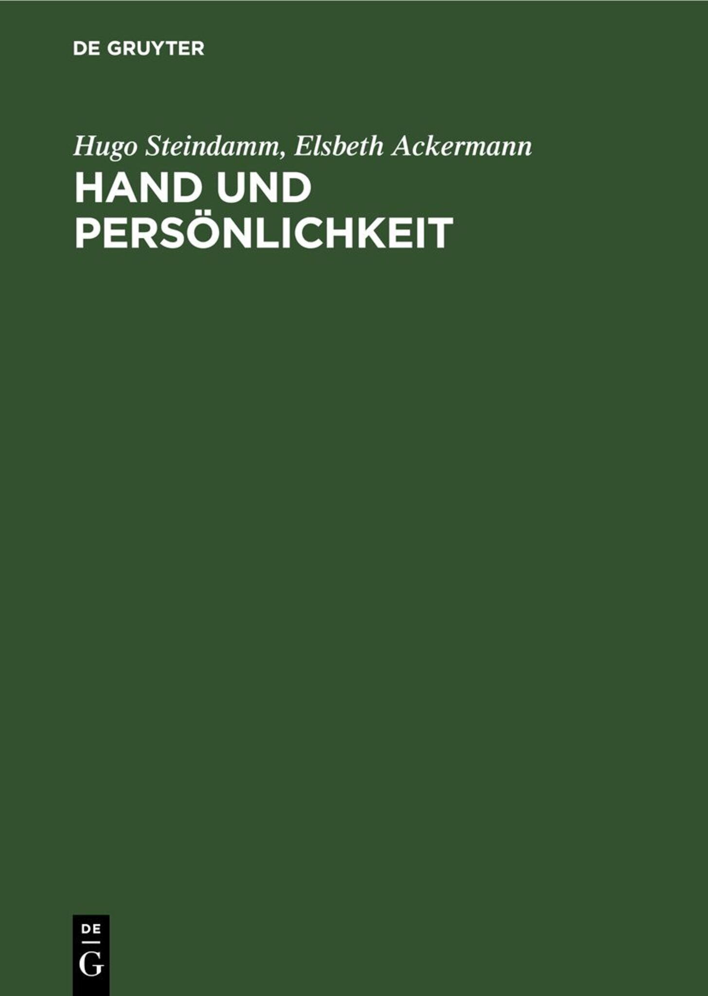 Hand und Persönlichkeit