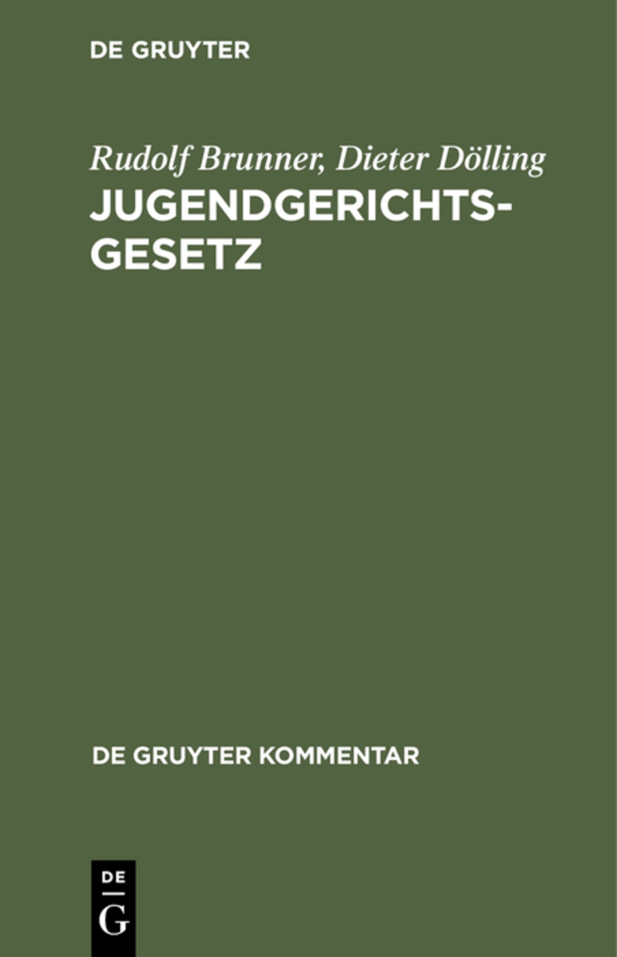 Cover image for Jugendgerichtsgesetz ISBN 9783110168167