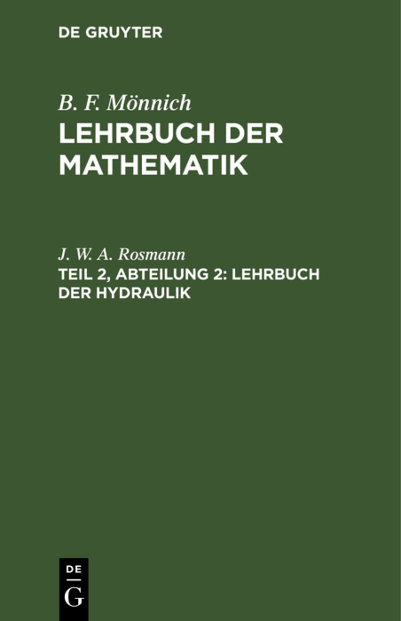 Lehrbuch der Hydraulik