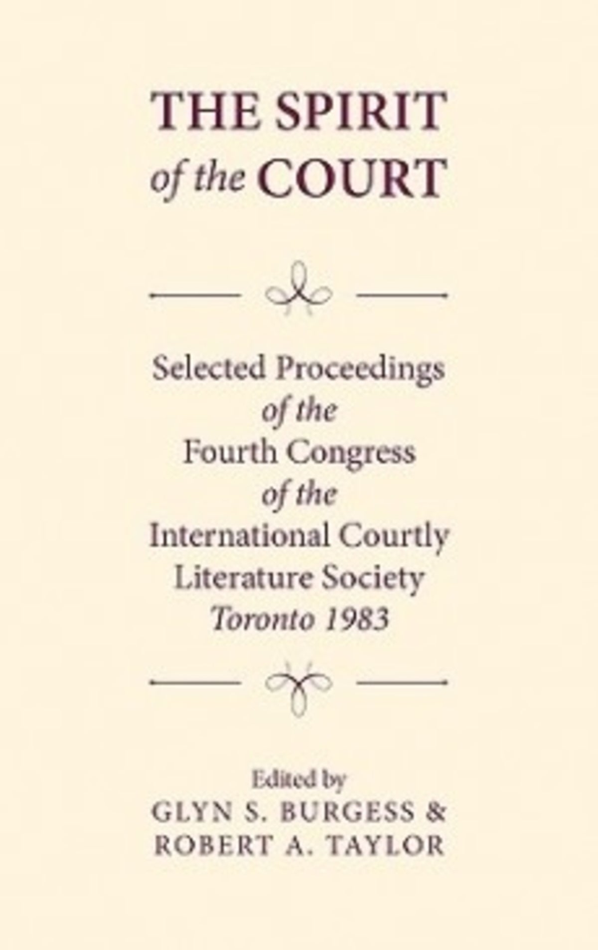 Cover image for The Spirit of the Court ISBN 9780859911764