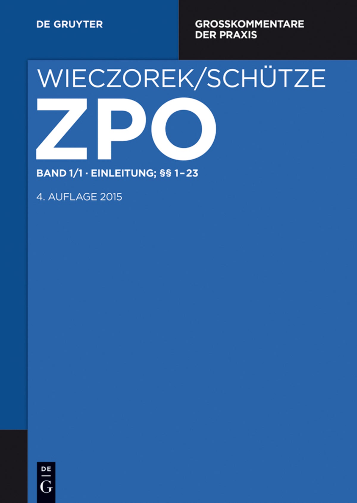 Cover image for Einleitung; §§ 1-23 ISBN 9783110248340