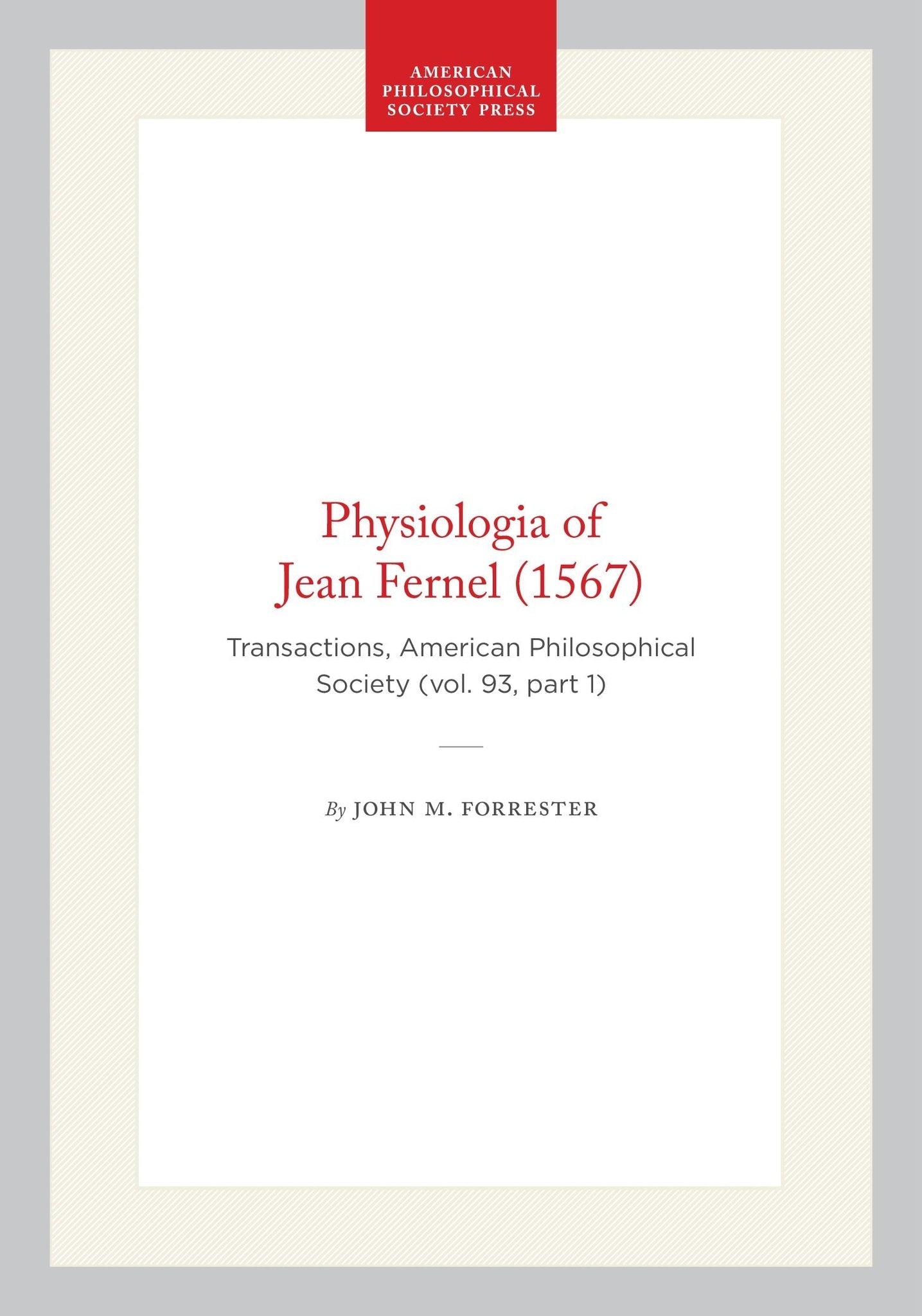 Physiologia of Jean Fernel (1567)