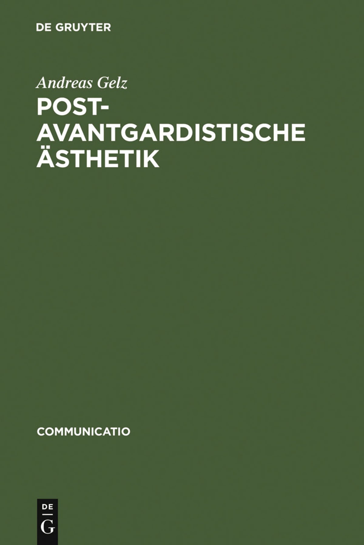 Cover image for Postavantgardistische Ästhetik ISBN 9783484630130
