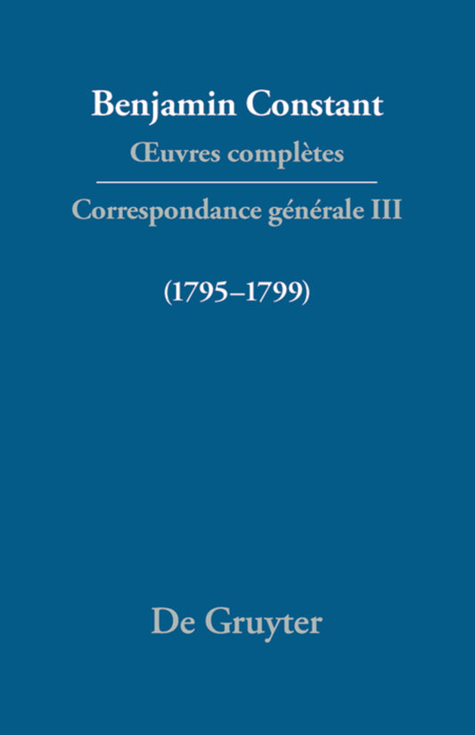 Correspondance 1795–1799