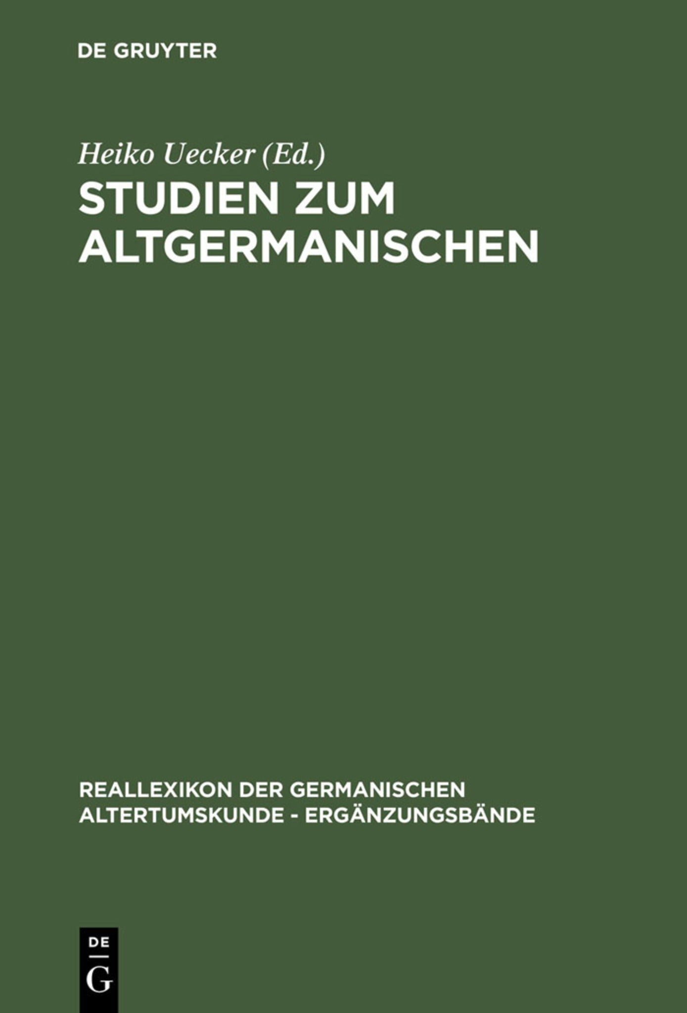 Studien zum Altgermanischen
