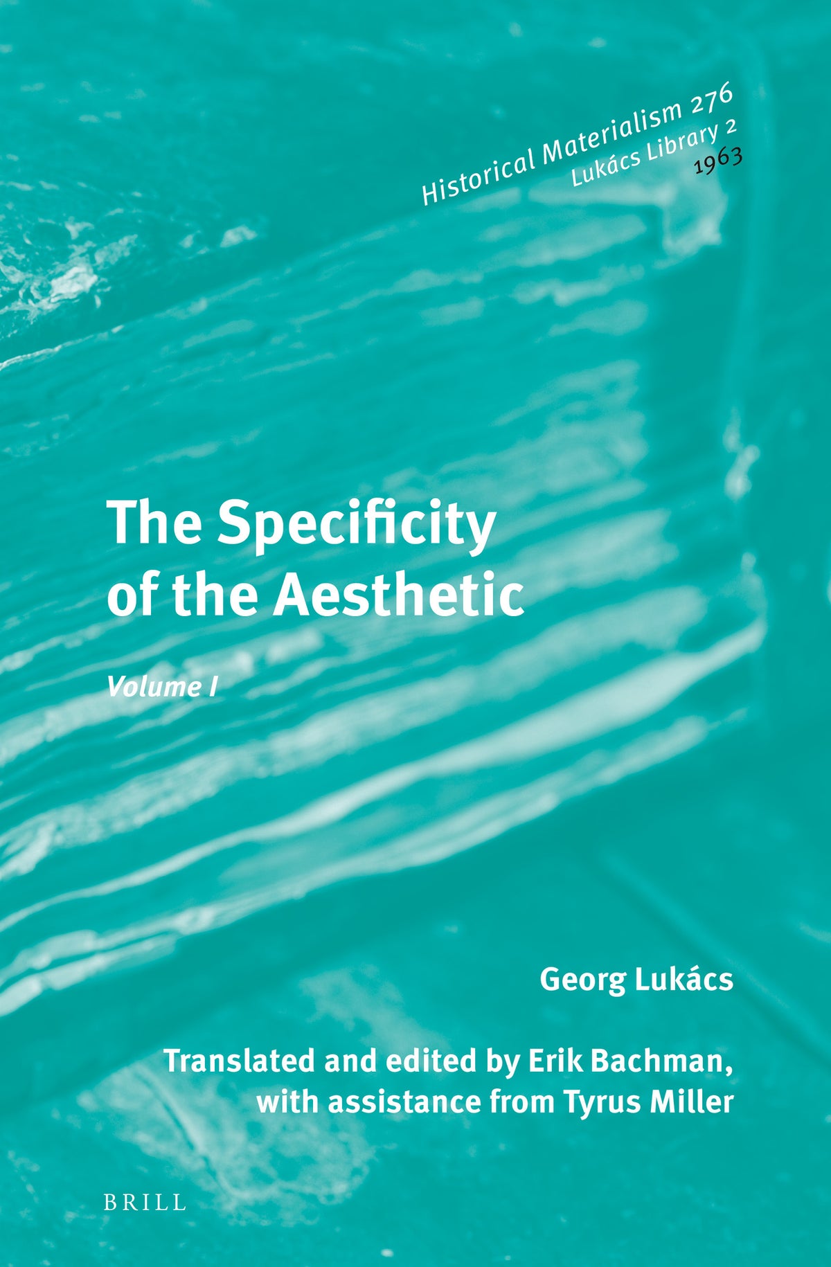 Cover image for The Specificity of the Aesthetic, Volume 1 ISBN 9789004526068