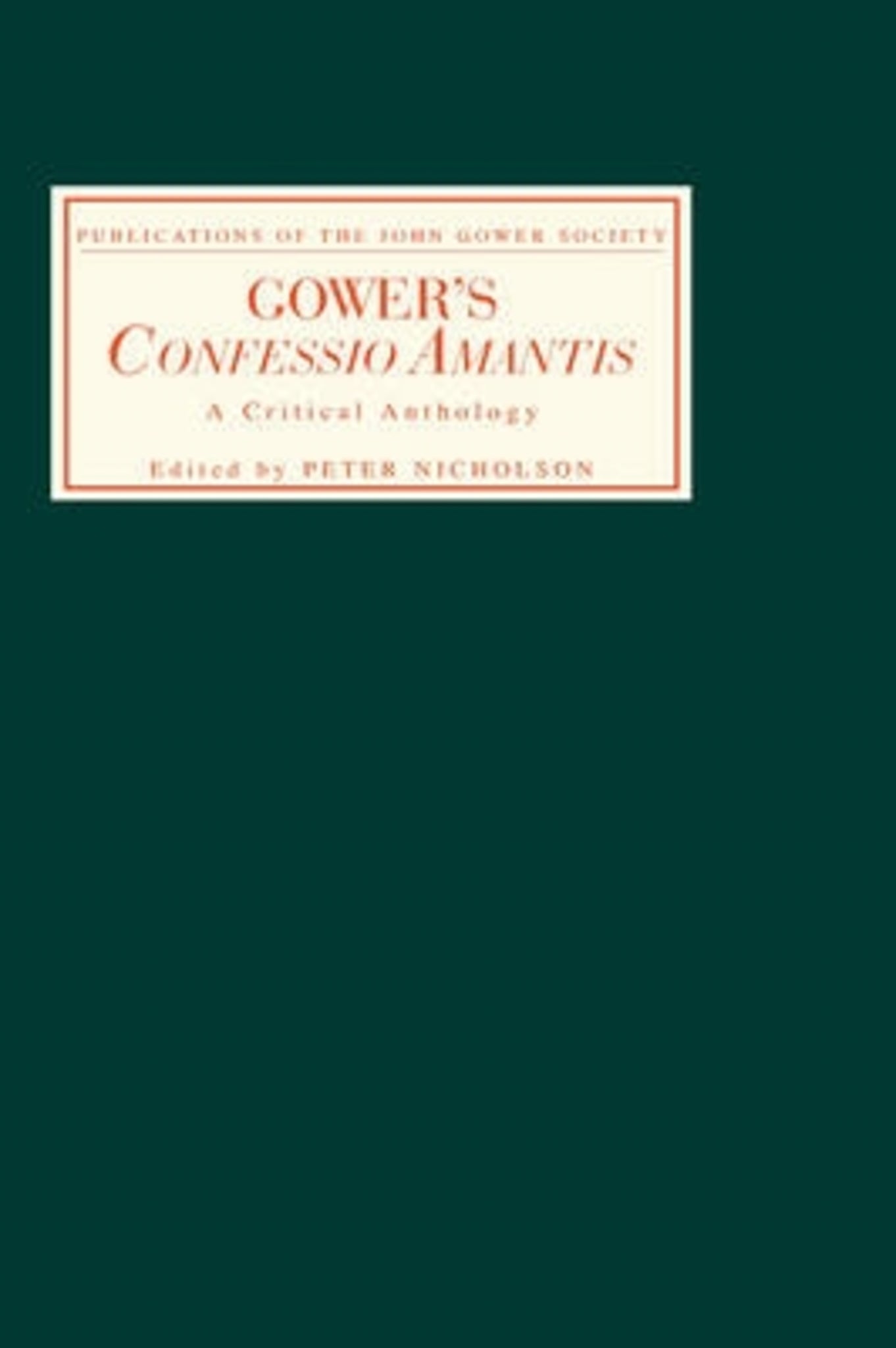 Cover image for Gower's Confessio Amantis ISBN 9780859913188