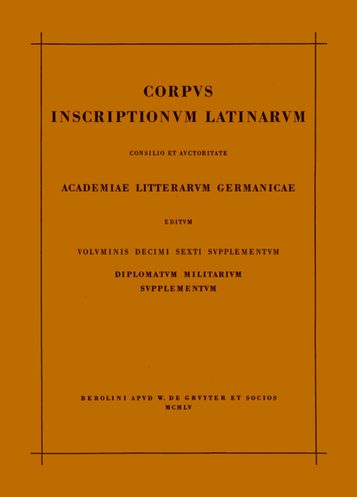 CORP INSCR LAT VOL 16 SUPPL ND
