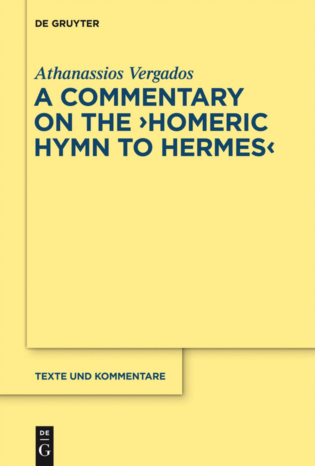 Cover image for The "Homeric Hymn to Hermes" ISBN 9783110259698