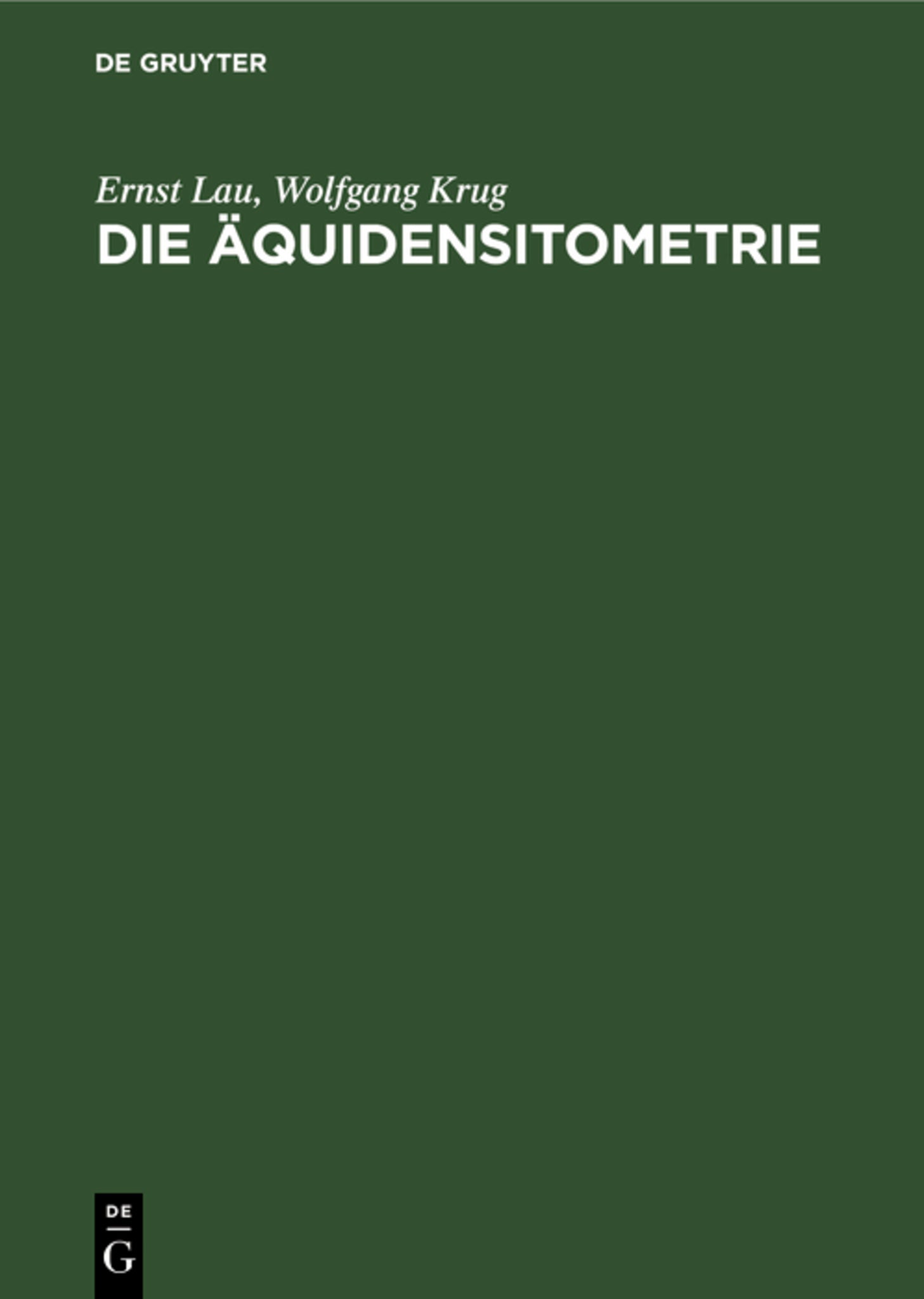 Die Äquidensitometrie