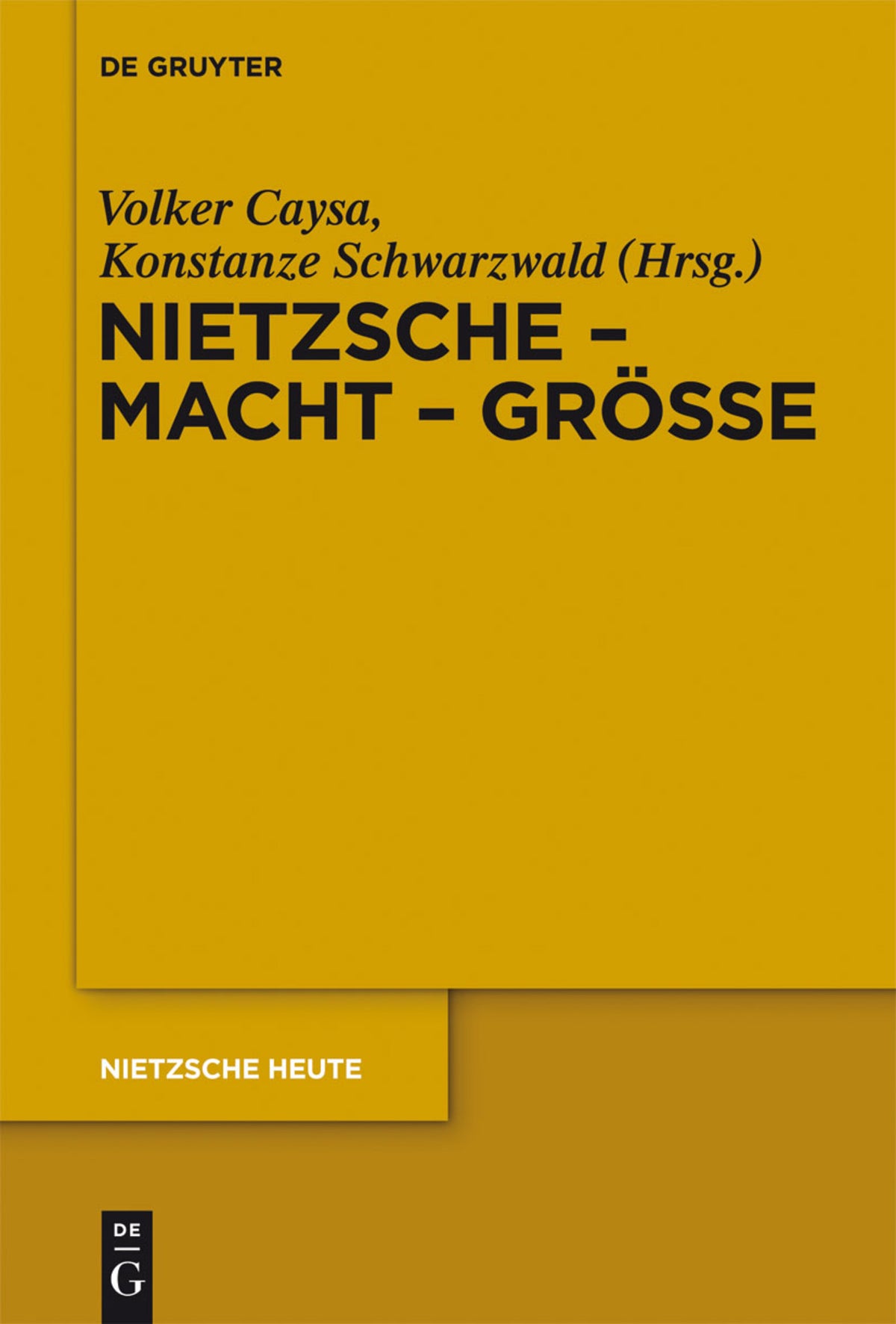 Cover image for Nietzsche - Macht - Größe ISBN 9783110245714