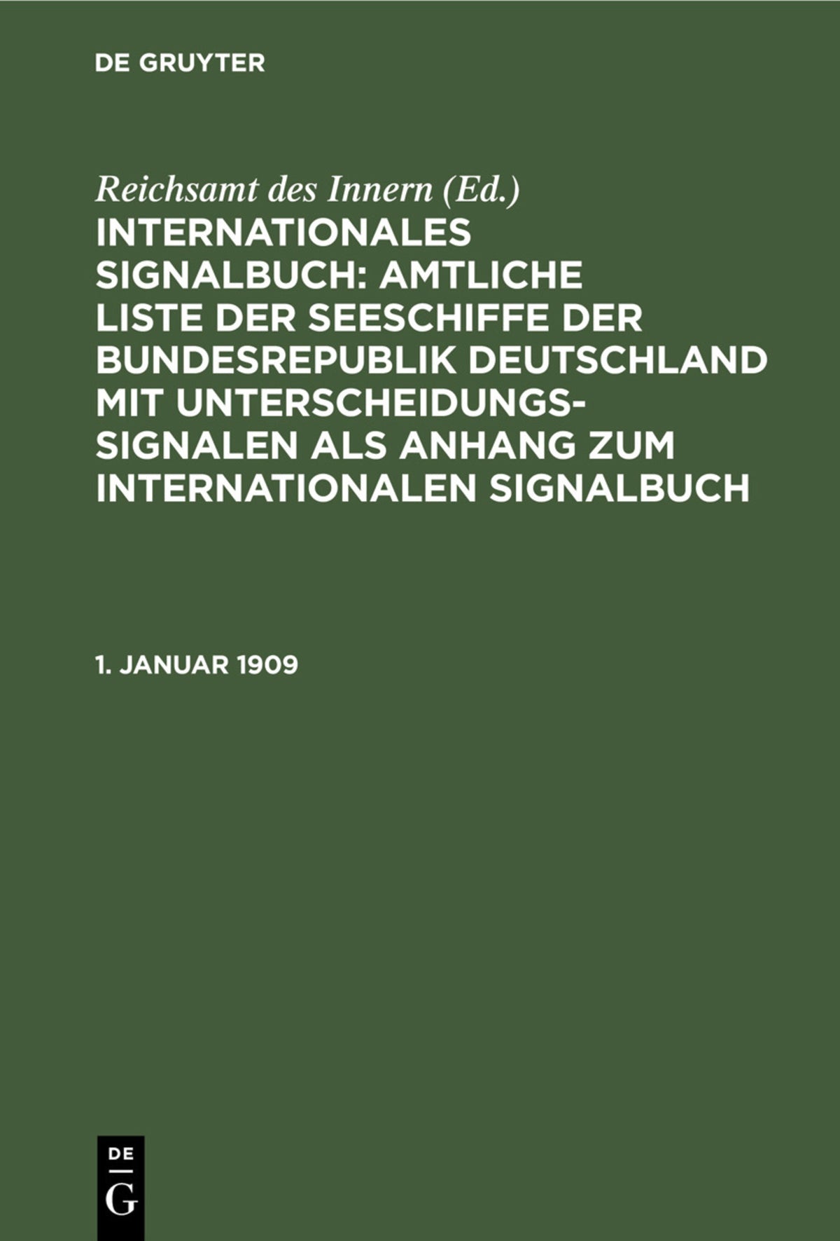 1. Januar 1909