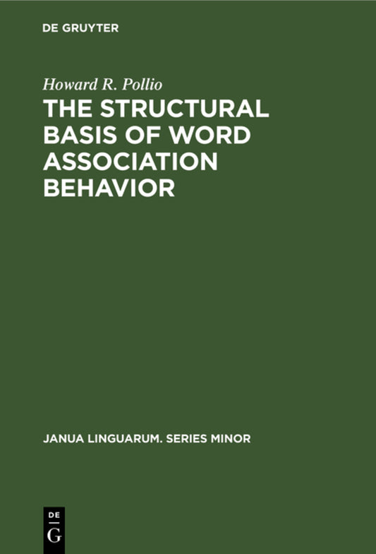 The structural basis of word association behavior