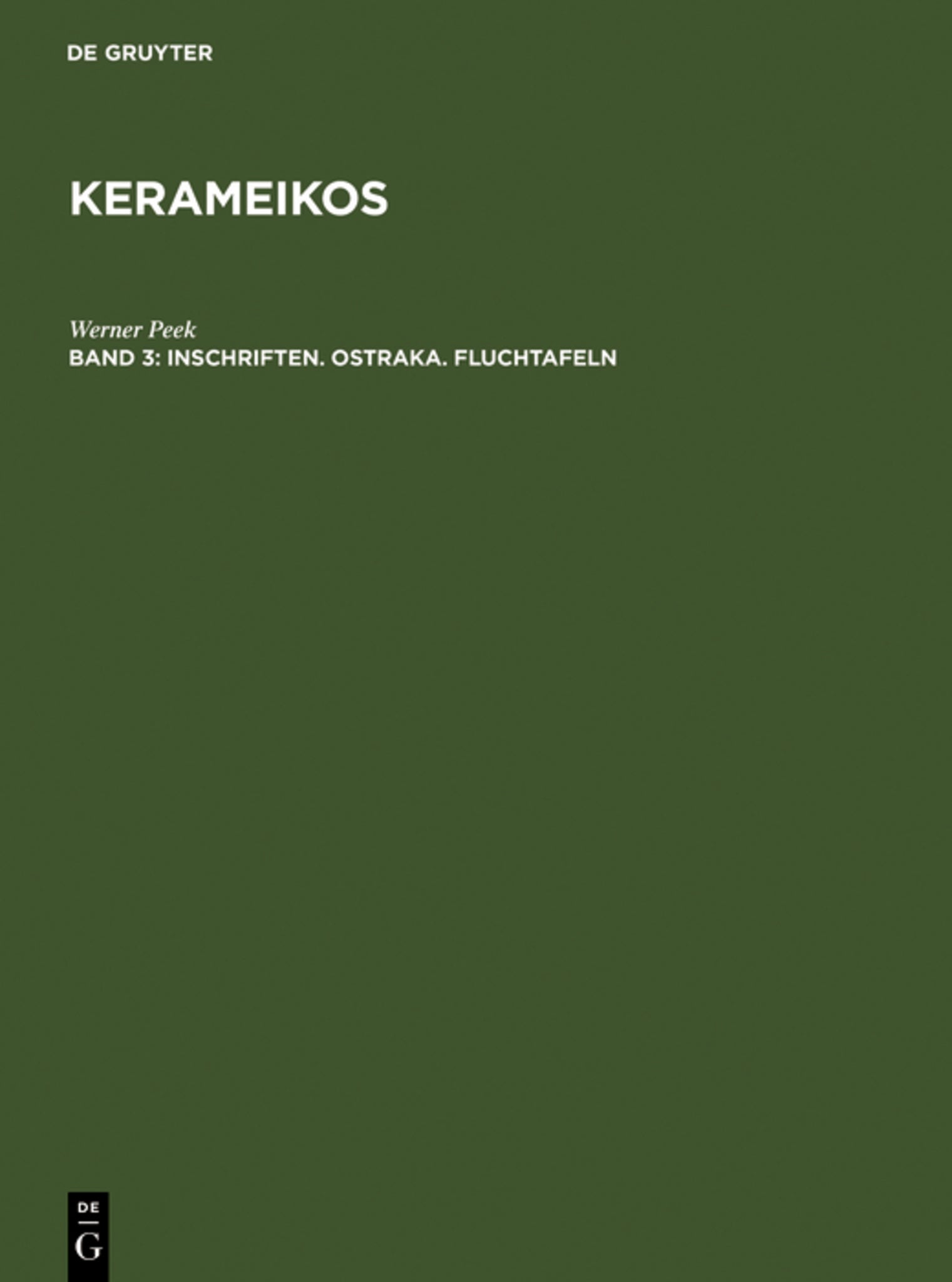 Inschriften. Ostraka. Fluchtafeln