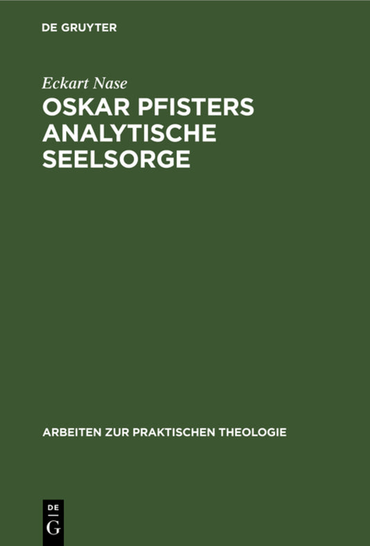 Oskar Pfisters analytische Seelsorge
