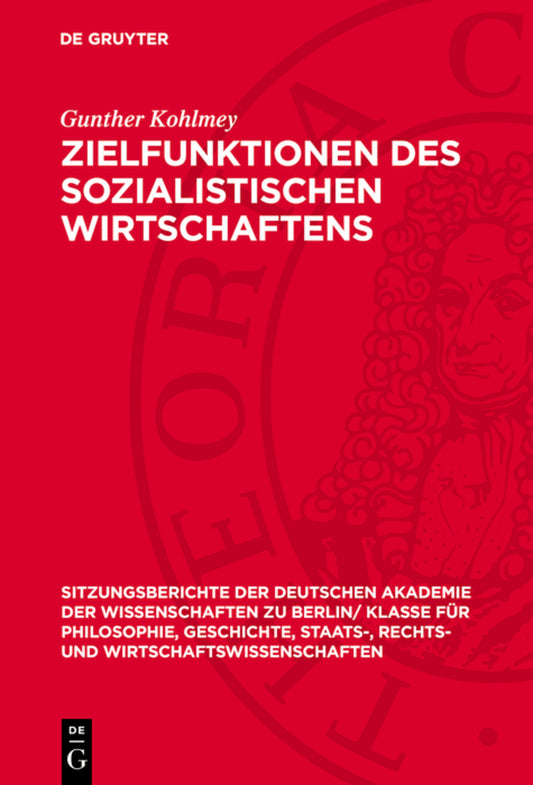 Zielfunktionen des sozialistischen Wirtschaftens