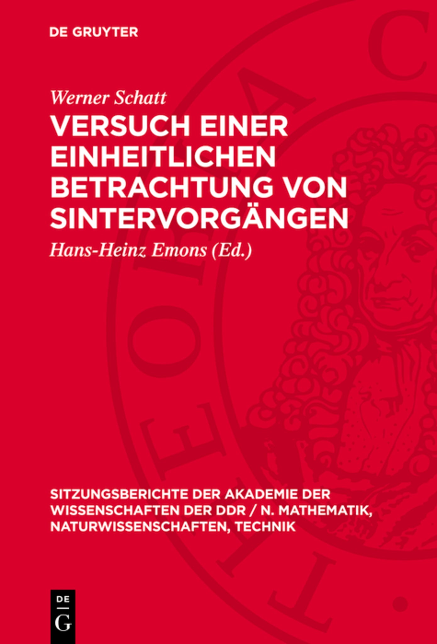 Versuch einer einheitlichen Betrachtung von Sintervorgängen