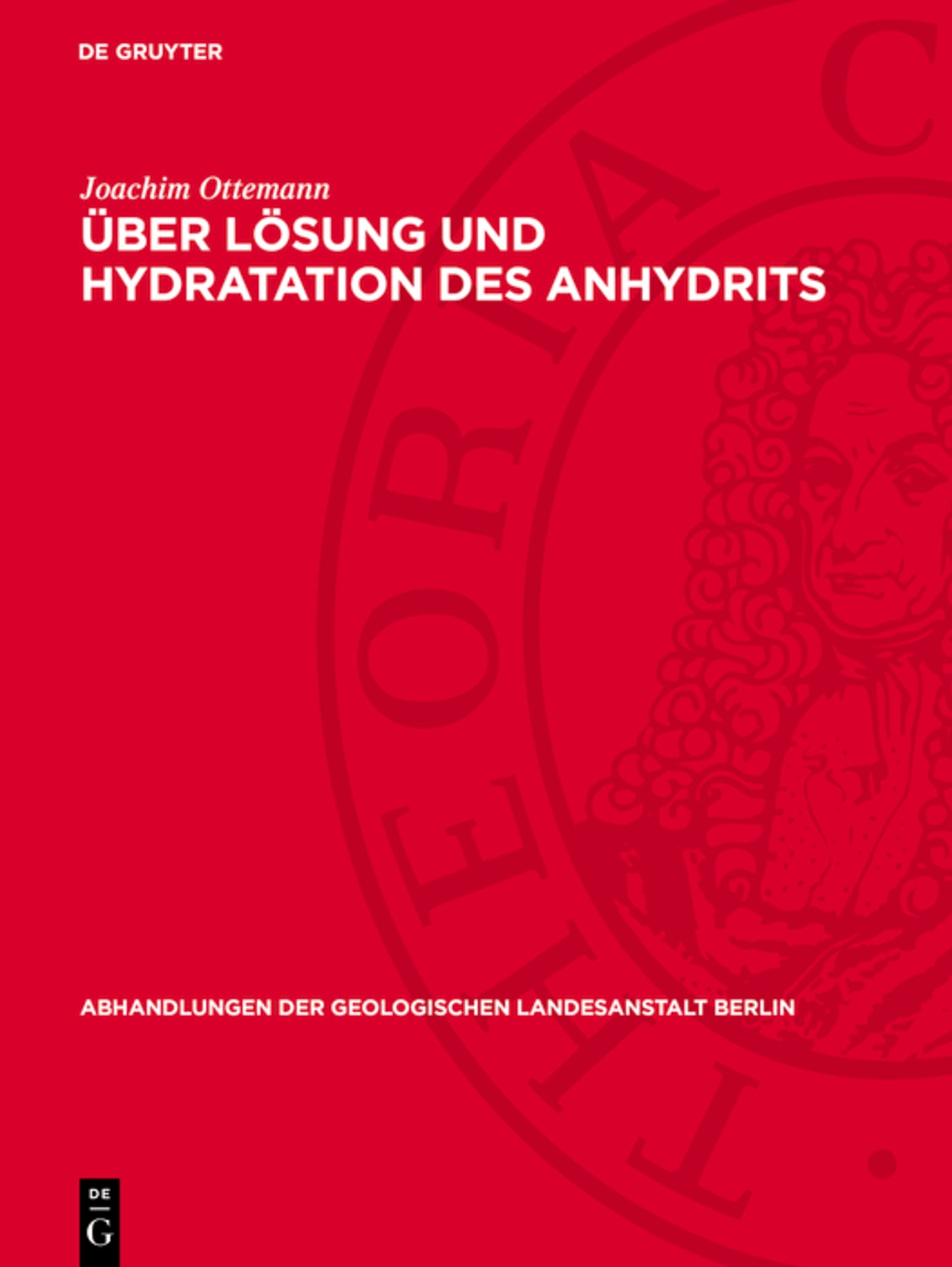 Über Lösung und Hydratation des Anhydrits