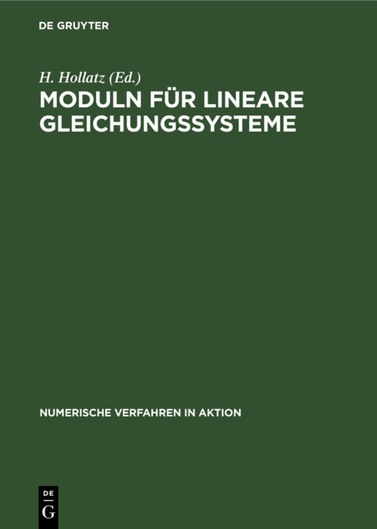 Cover image for Moduln für lineare Gleichungssysteme ISBN 9783112479278