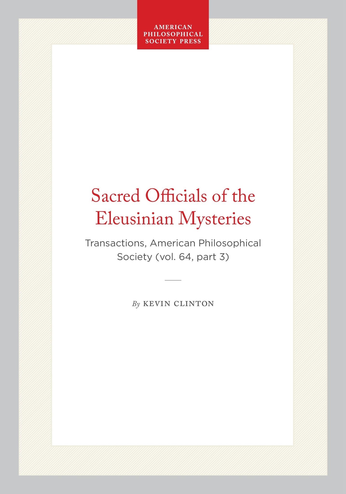 Sacred Officials of the Eleusinian Mysteries