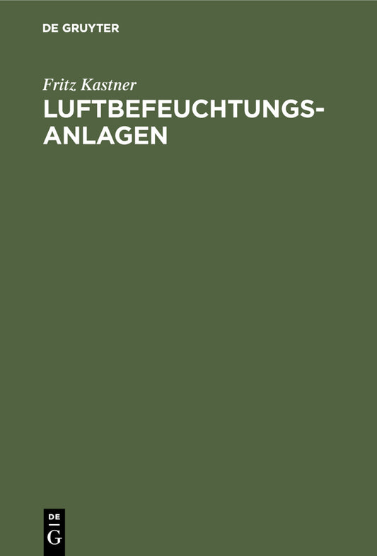 Luftbefeuchtungsanlagen
