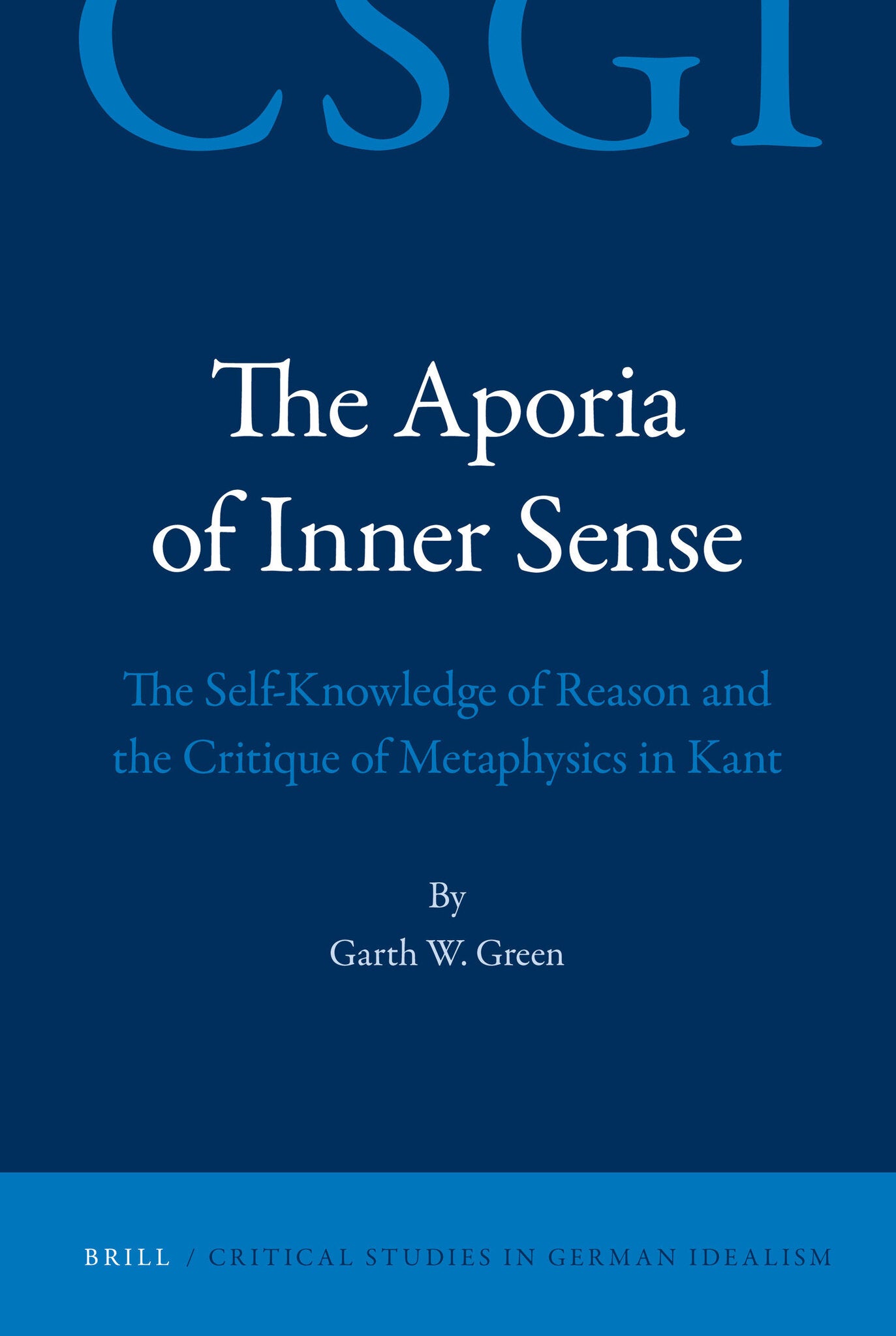 Cover image for The Aporia of Inner Sense ISBN 9789004182707