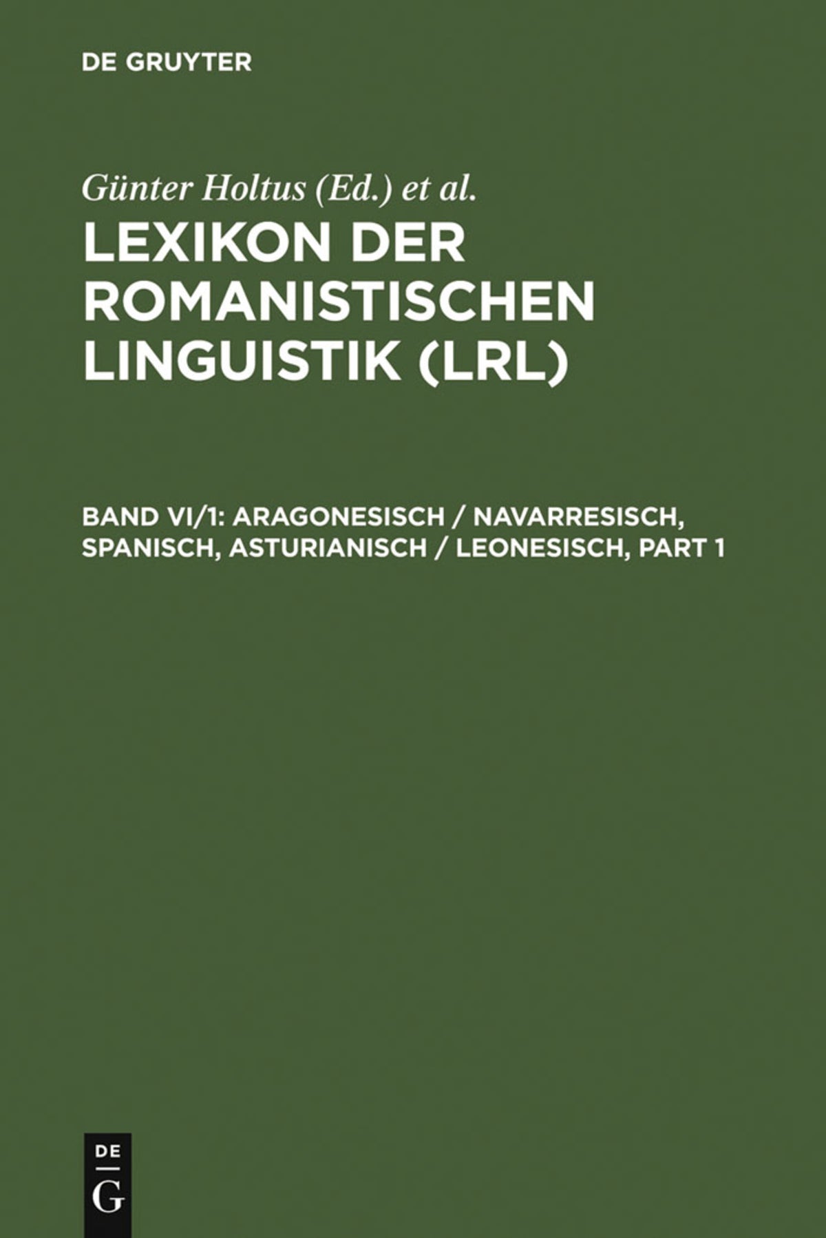 Cover image for Aragonesisch / Navarresisch, Spanisch, Asturianisch / Leonesisch ISBN 9783484502369