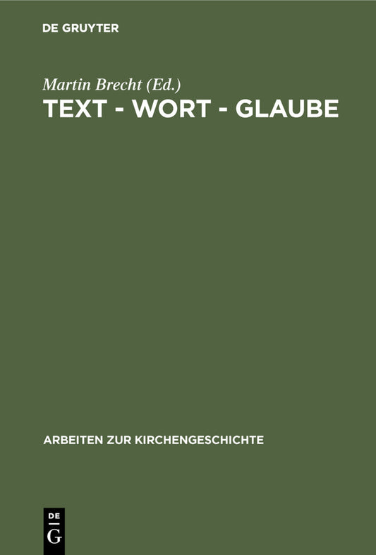 Text - Wort - Glaube