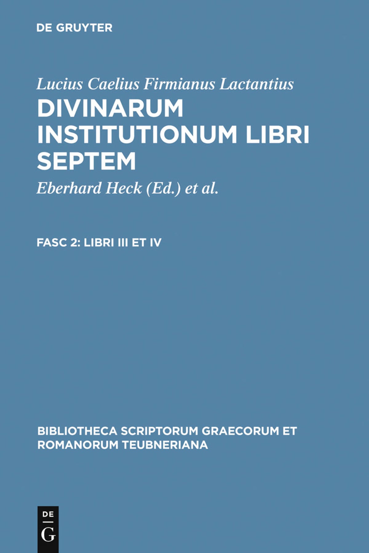 Cover image for Libri III et IV ISBN 9783110195064