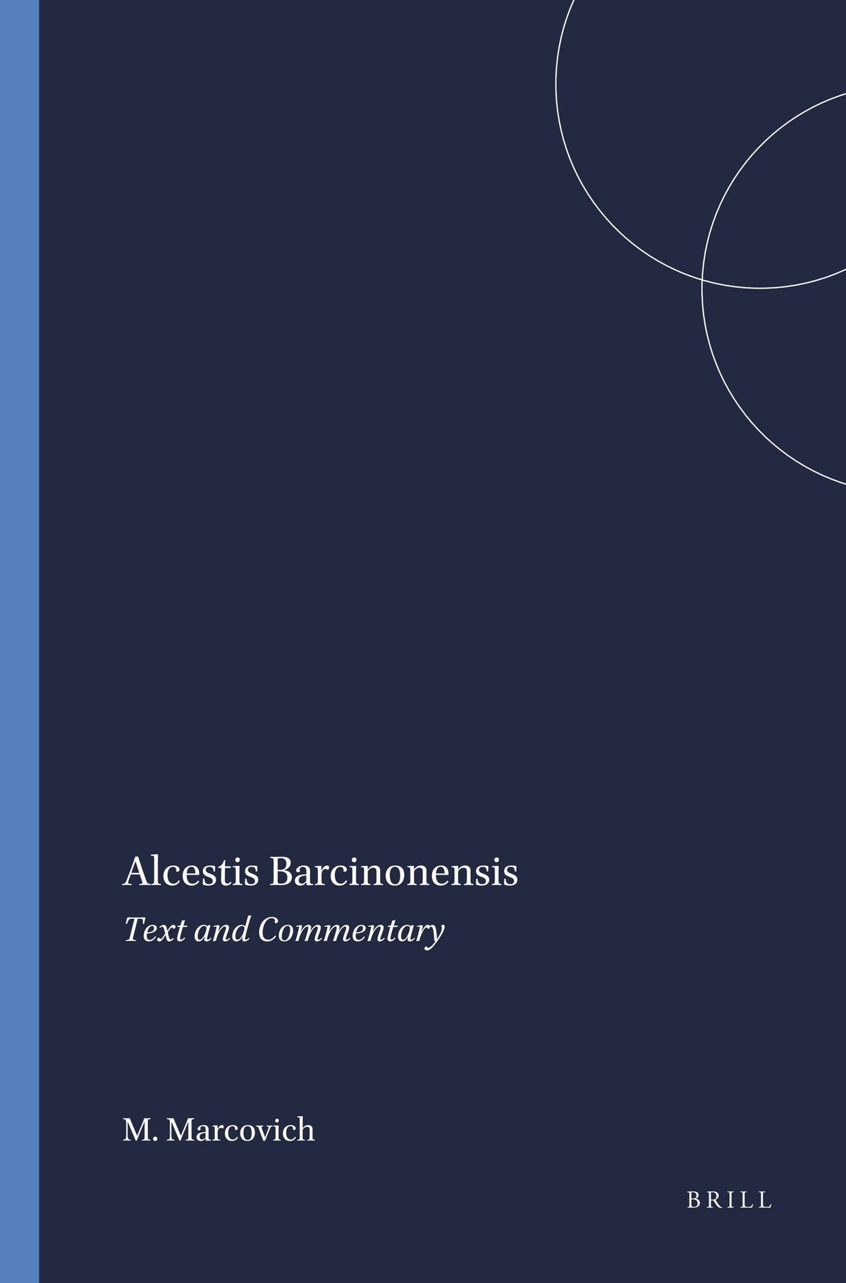Cover image for Alcestis Barcinonensis ISBN 9789004086005
