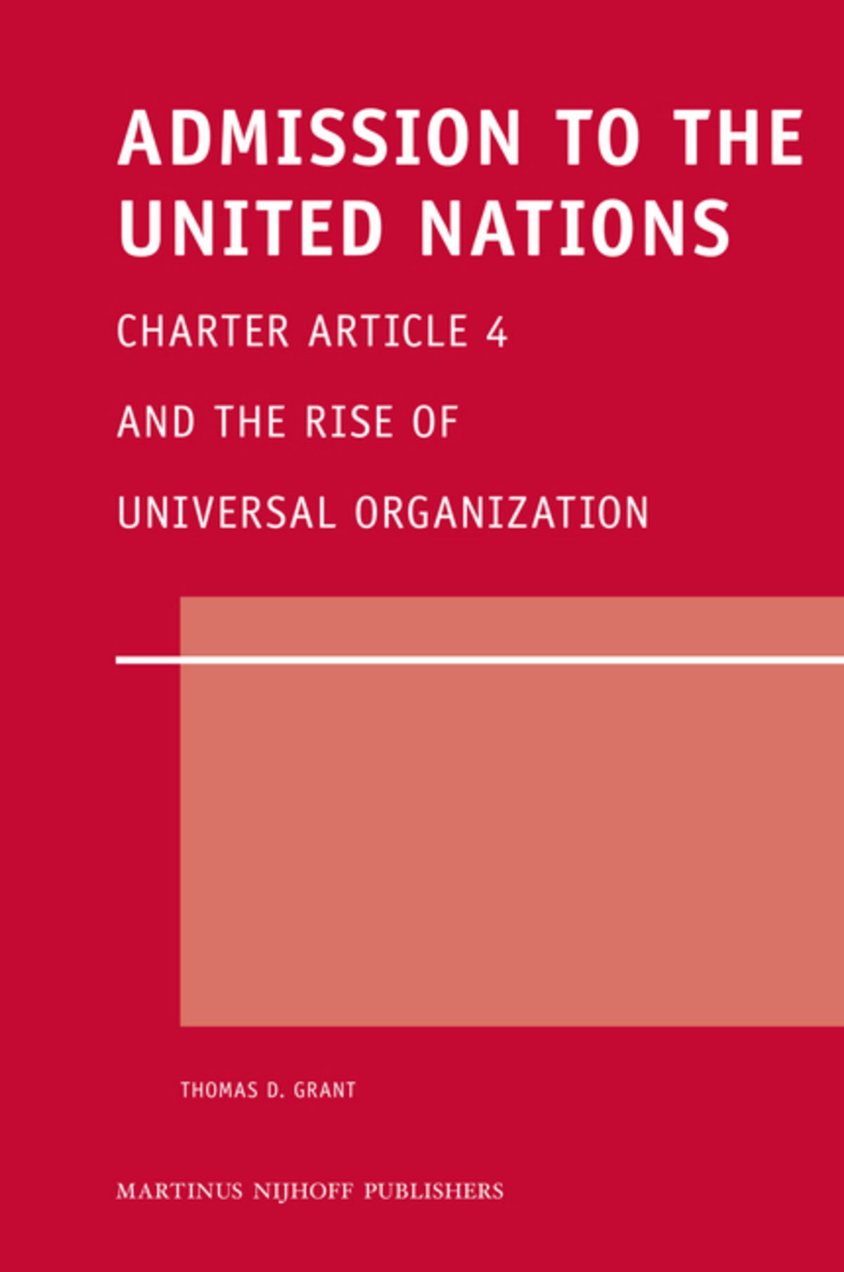 Cover image for Admission to the United Nations ISBN 9789004173637