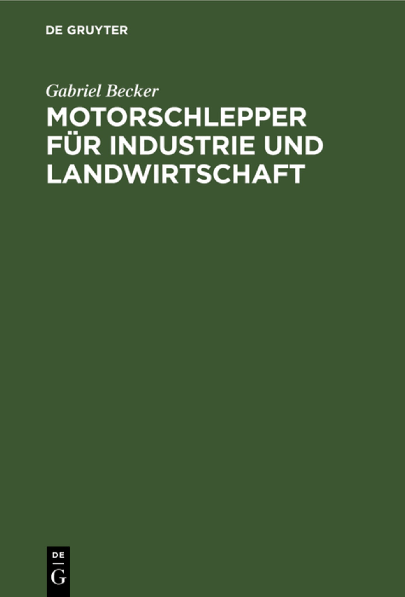 Motorschlepper für Industrie und Landwirtschaft