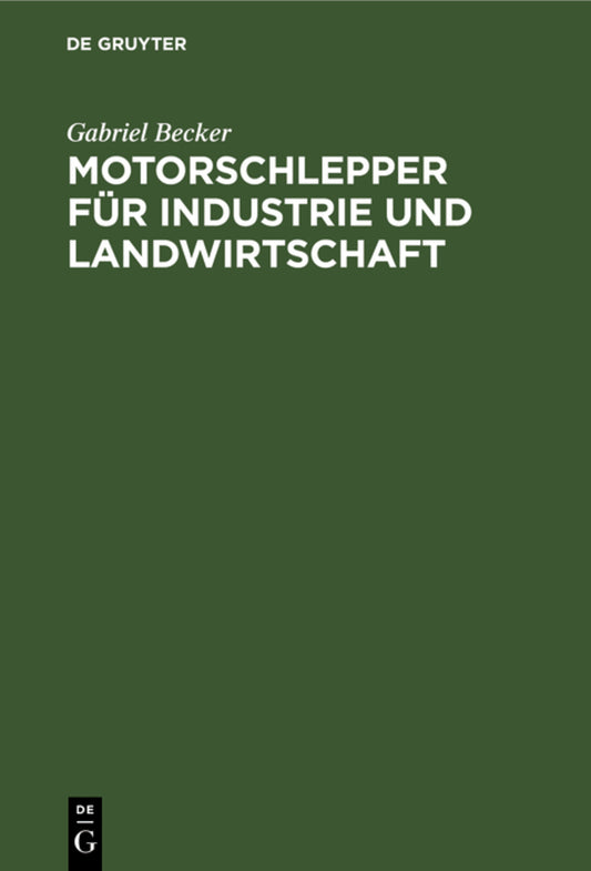 Motorschlepper für Industrie und Landwirtschaft