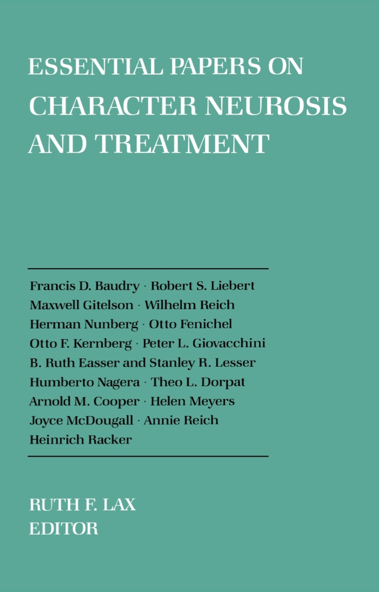 Cover image for Essential Papers on Character Neurosis & Treatment ISBN 9780814750421