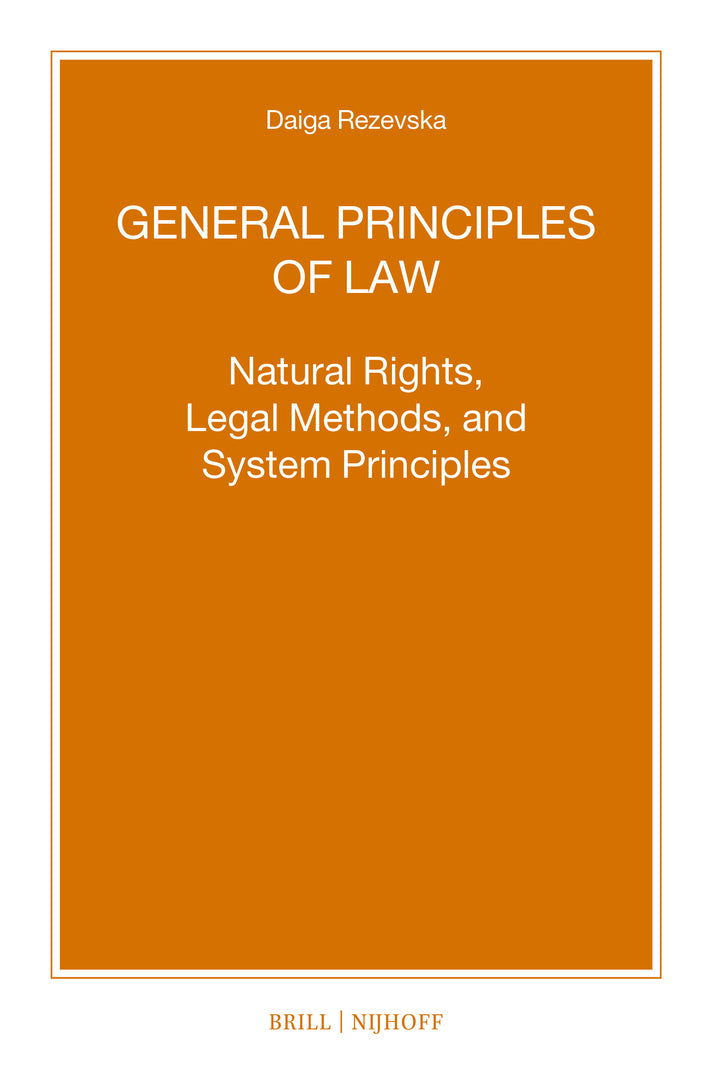Cover image for General Principles of Law ISBN 9789004690509