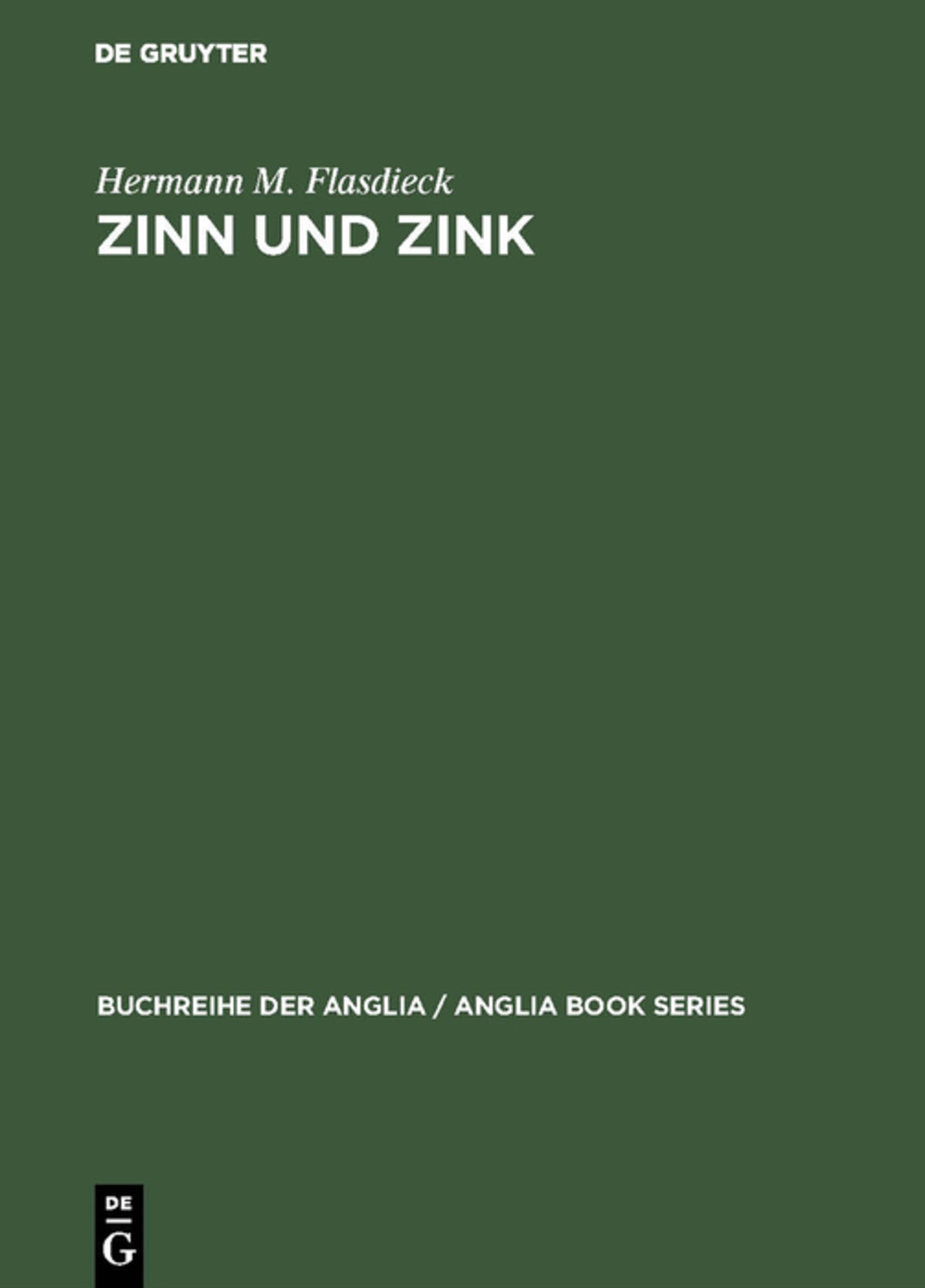 Cover image for Zinn und Zink ISBN 9783110982213