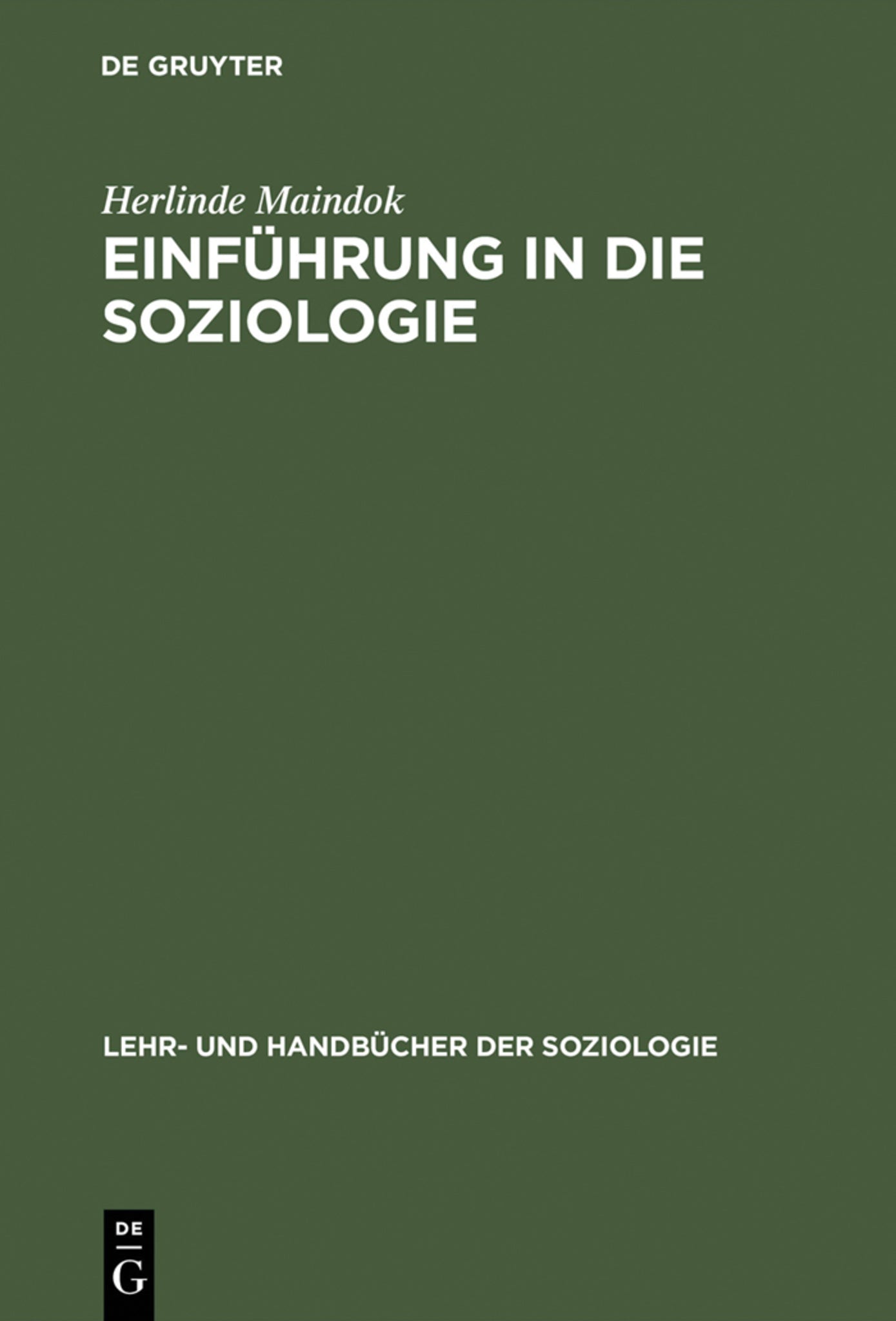 Cover image for Einführung in die Soziologie ISBN 9783486237771