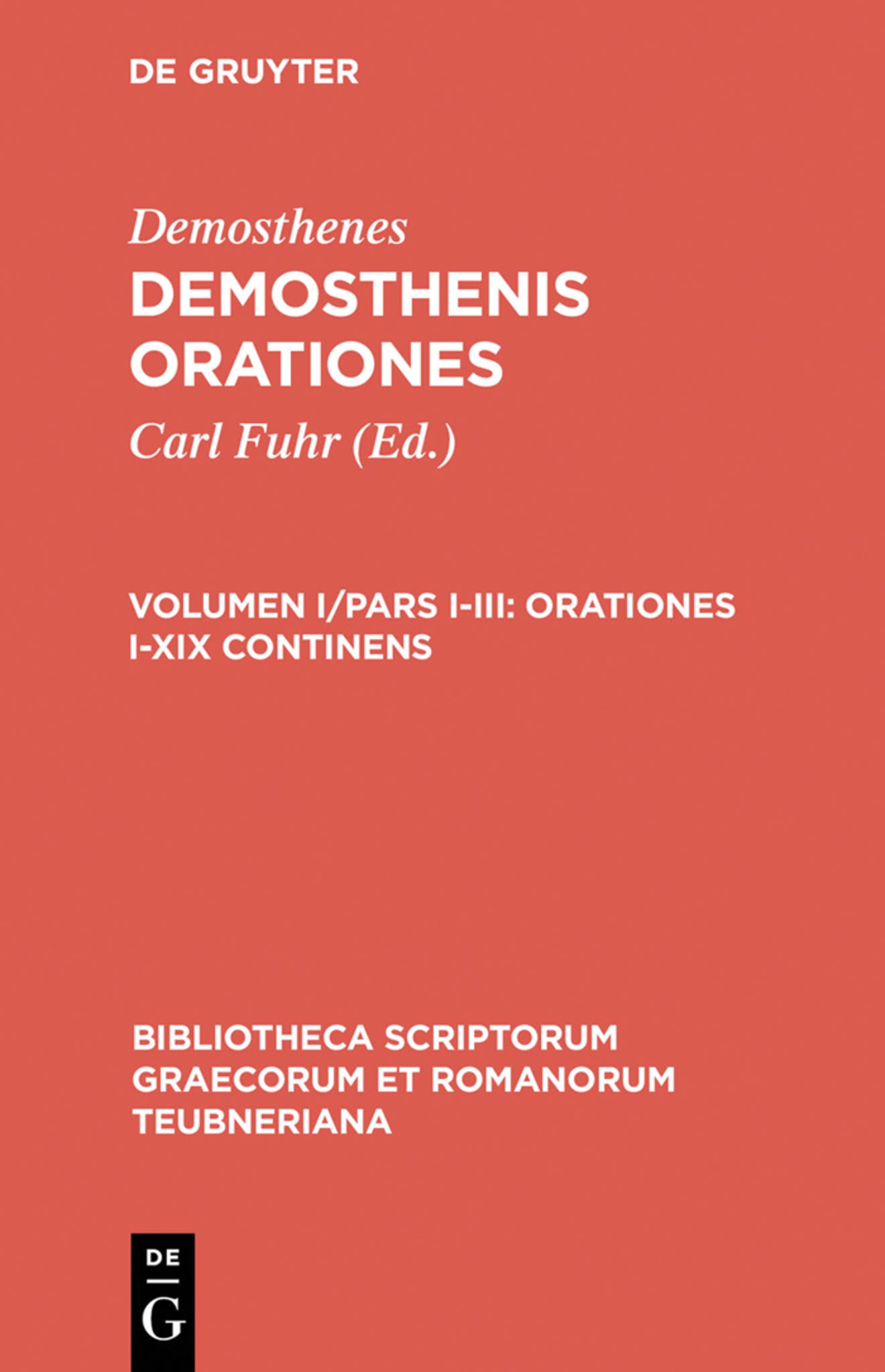 Orationes I–XIX continens
