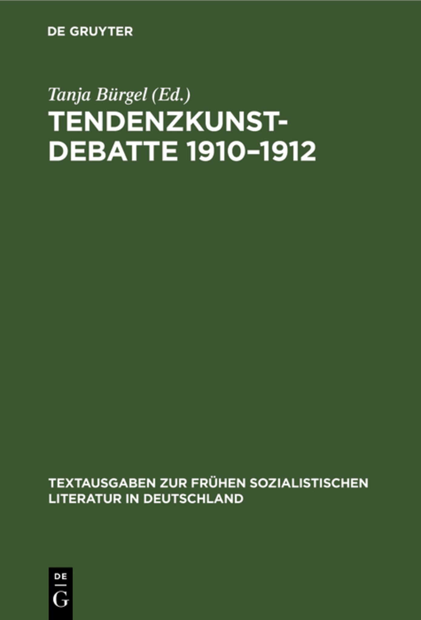 Tendenzkunst-Debatte 1910–1912