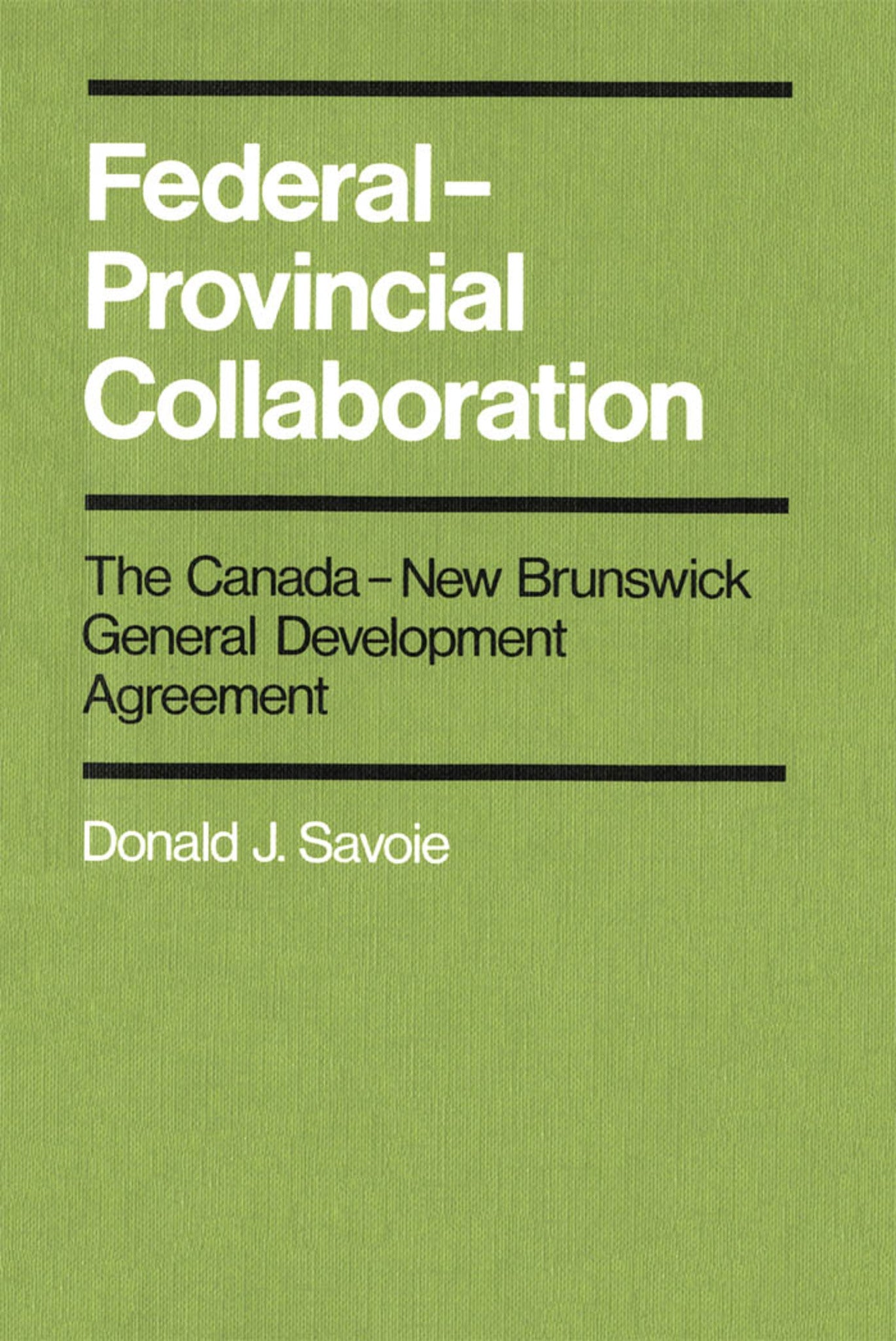 Cover image for Federal-Provincial Collaboration ISBN 9780773503748