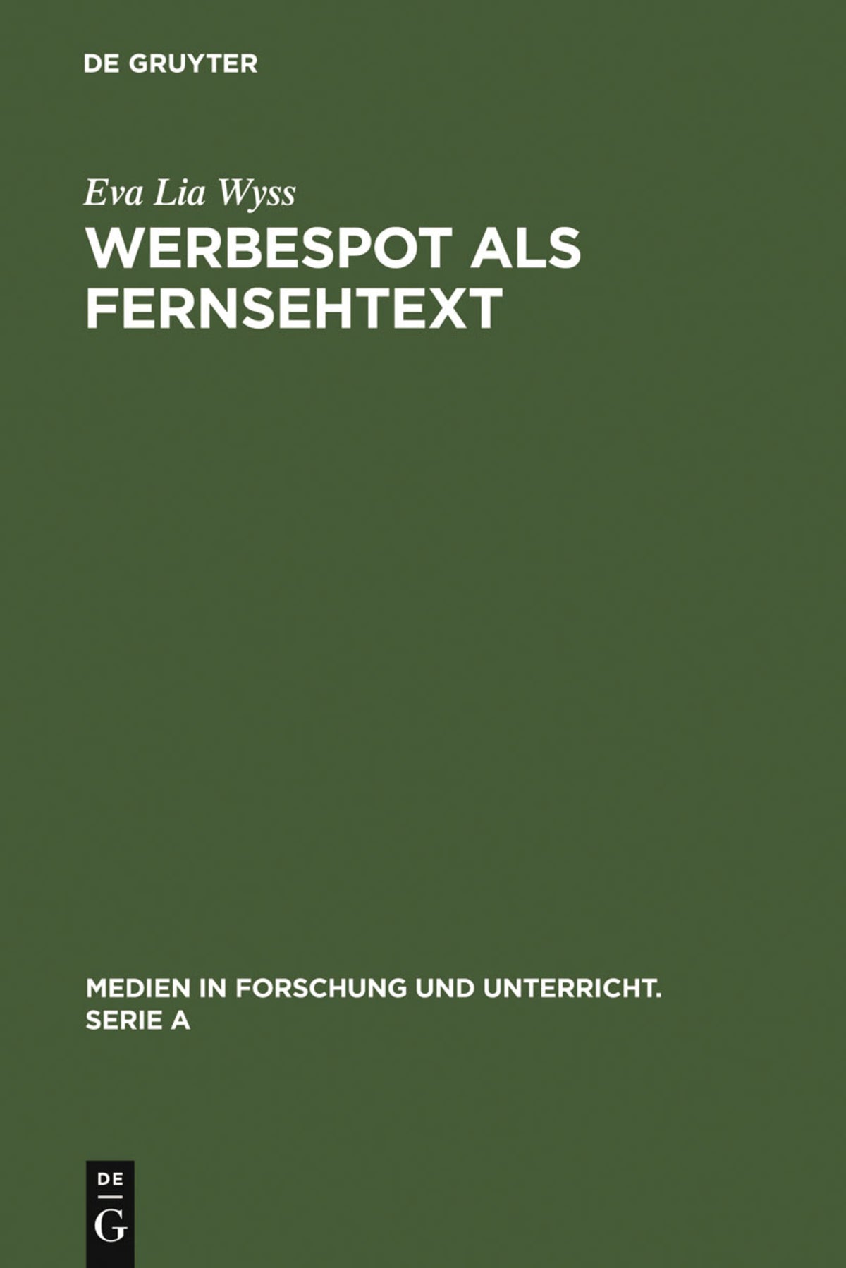 Cover image for Werbespot als Fernsehtext ISBN 9783484340497