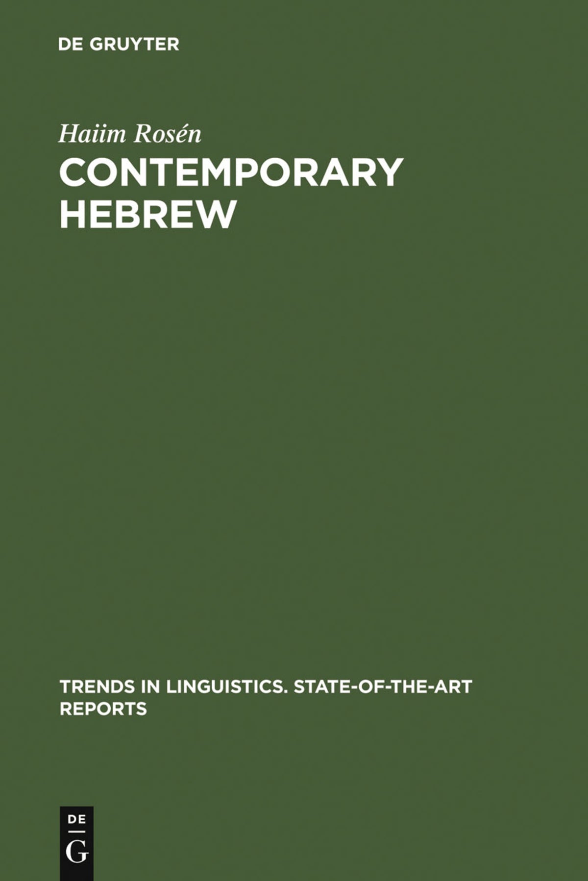 Cover image for Contemporary Hebrew ISBN 9789027931061