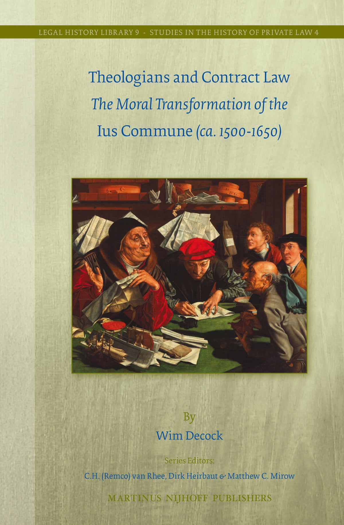 Cover image for Theologians and Contract Law ISBN 9789004232846