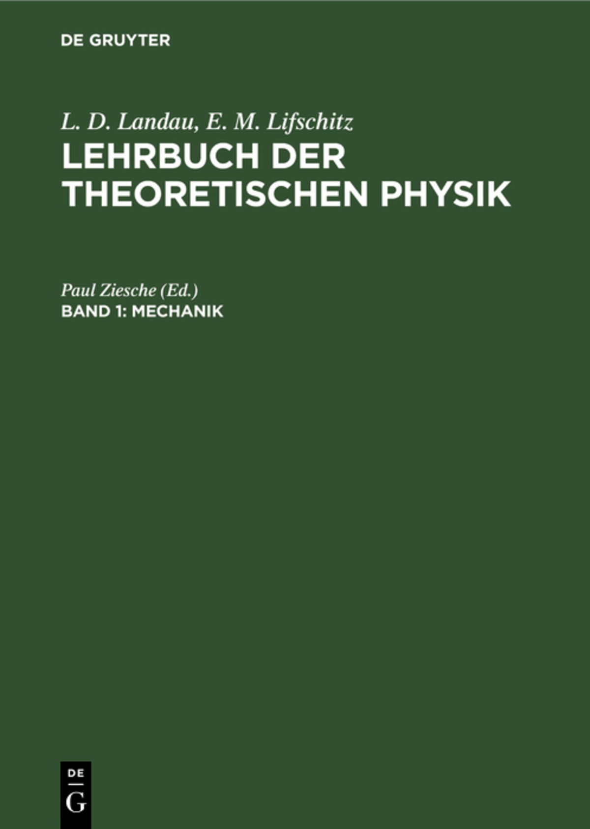 Cover image for Mechanik ISBN 9783112569191