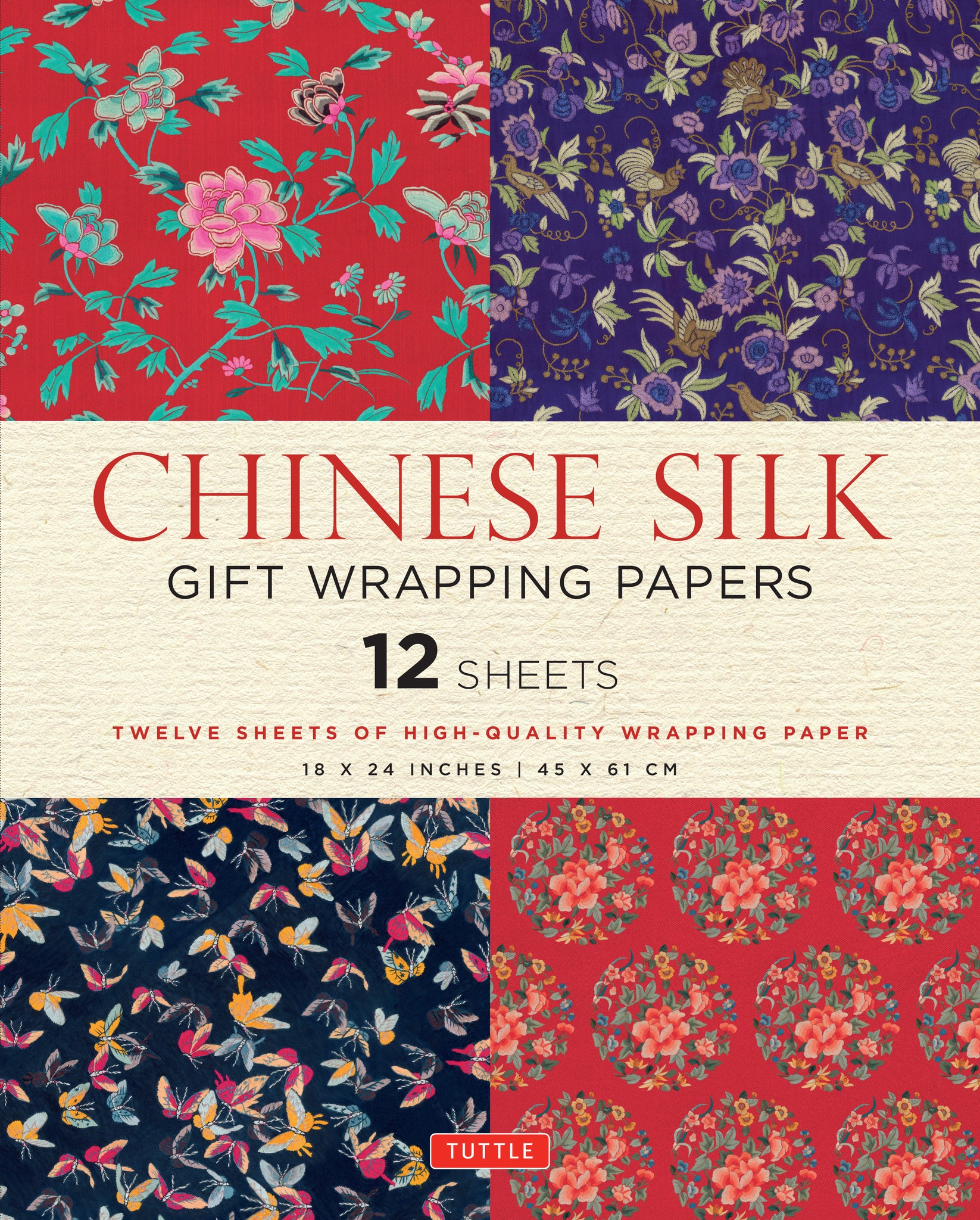 Cover image for Chinese Silk Gift Wrapping Papers - 12 Sheets ISBN 9780804845496